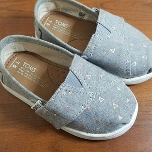 Denim and Gold Toddler Toms